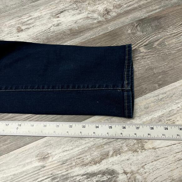 Levis Premium Dark Wash Blue Womens 26x27 Curvy Straight Stretch Jeans Red Tab - Picture 8 of 15